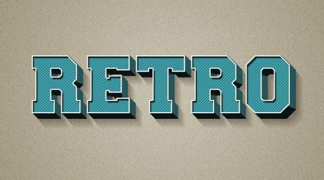 Crear un Texto Efecto Retro 3D utilizando estilos de capa en Adobe Photoshop