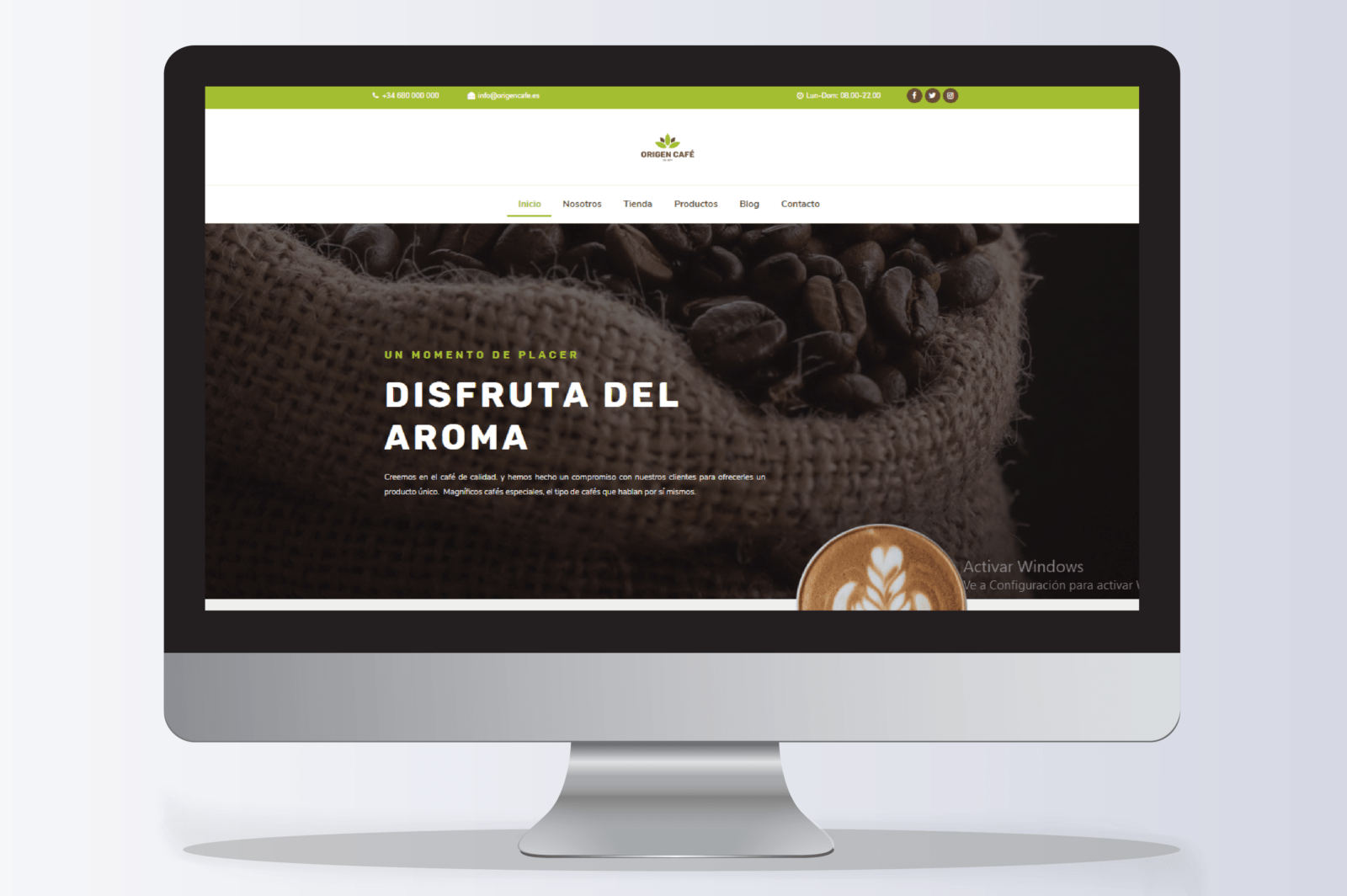 Diseño Web Tenerife Origen Cafe por iMeelZ